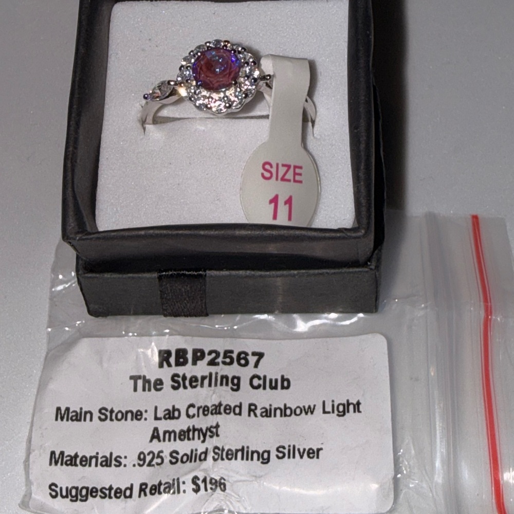 Sterling Silver Ring with Amethyst